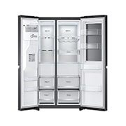LG 635L capacité | InstaView™ Door-in-Door™ | DoorCooling+™ | Distributeur d'eau et de glaçons avec UVnano™ | Total No Frost | Compresseur Linéare Inverter , Vue de gauche, GSXV90MCAE, thumbnail 12