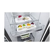 LG 635L capacité | Door-in-Door™ | DoorCooling+™ | Distributeur d'eau et de glaçons avec UVnano™ | Total No Frost |Compresseur Linéare Inverter , vue du bac multi-usage, GSJV90MCAE, thumbnail 9