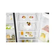 LG 625L contenu | Distributeur d’eau et de glaçons | Moist Balance Crisper™ | Total No Frost | Compresseur Linéare Inverter, ACCÈS RAPIDE, VOIR L’INTÉRIEUR, GSL761MCXV, thumbnail 5