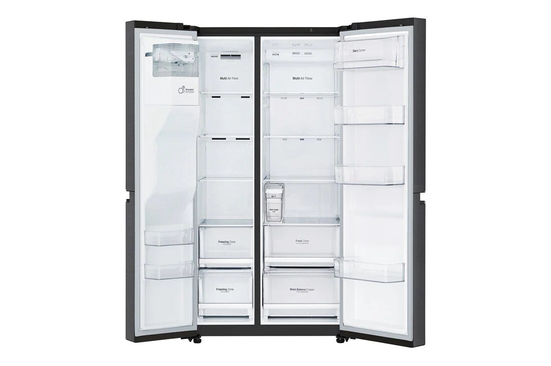 LG 625L contenu | Distributeur d’eau et de glaçons | Moist Balance Crisper™ | Total No Frost | Compresseur Linéare Inverter, ACCÈS RAPIDE, VOIR L’INTÉRIEUR, GSL761MCXV, thumbnail 10