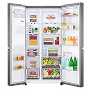 LG 634L capacité | Distributeur d'eau et de glaçons | Total No Frost | Compresseur Linéare Inverter, GSLV31DSXE, GSLV31DSXE, thumbnail 2