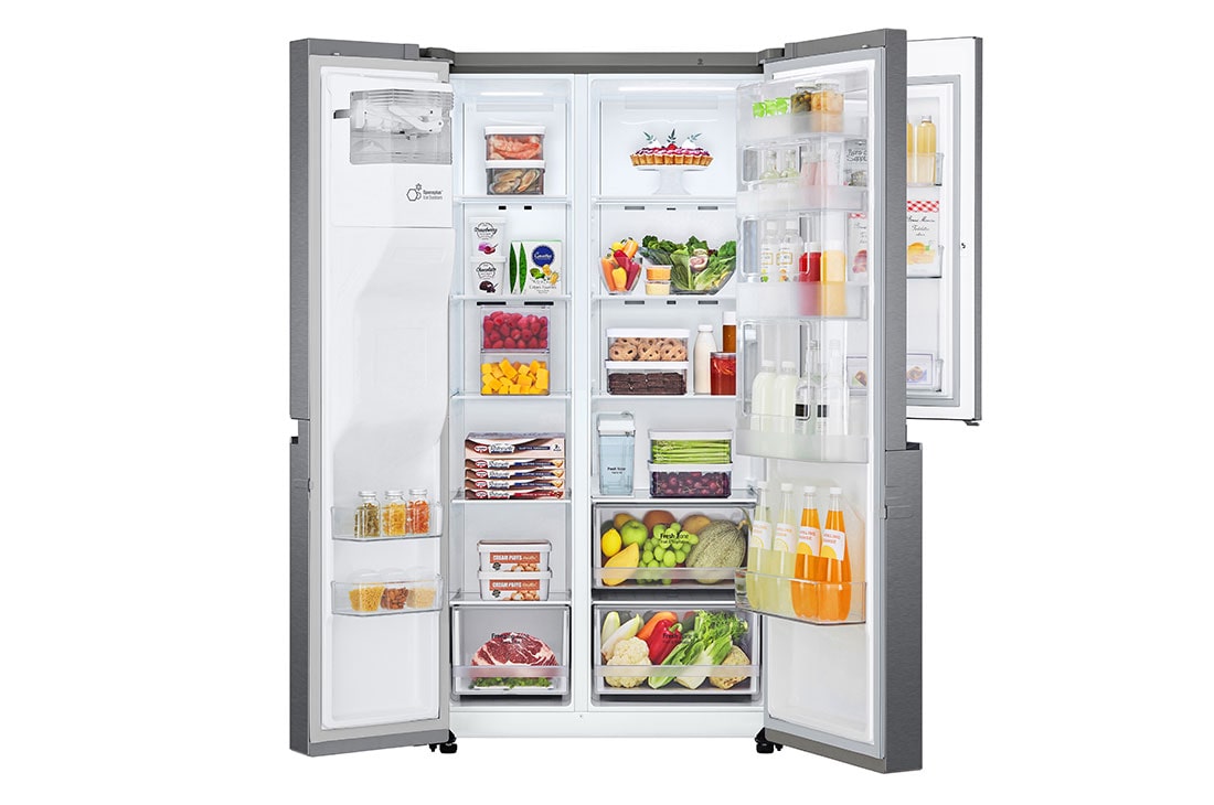 LG 634L capacité | Door-in-Door™ | Distributeur d'eau et de glaçons | Total No Frost | Compresseur Linéare Inverter, GSJV31DSXE, GSJV31DSXE, thumbnail 3