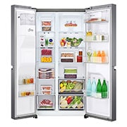 LG 634L capacité | Distributeur d'eau et de glaçons | Total No Frost | Compresseur Smart Inverter , GSLV30DSXM, GSLV30DSXM, thumbnail 2
