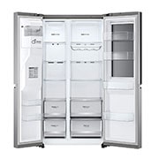 LG 635L | InstaView™ Door-in-Door™ |  DoorCooling+™ | Fresh Balancer | Total No Frost | Compresseur Linéaire Inverter, vue du bouton caché, GSXV80PZLE, thumbnail 5