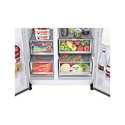 LG 635L | InstaView™ Door-in-Door™ |  DoorCooling+™ | Fresh Balancer | Total No Frost | Compresseur Linéaire Inverter, vue du distributeur, GSXV80PZLE, thumbnail 7