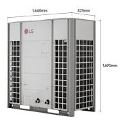 LG R32 Monobloc 51&nbsp;kW, L’extérieur du LG Monobloc 51&nbsp;kW (PHCSL0 ENCXLEU + HM513MR UXC0) avec les dimensions étiquetées. , PHCSL0 ENCXLEU + HM513MR UXC0, thumbnail 5