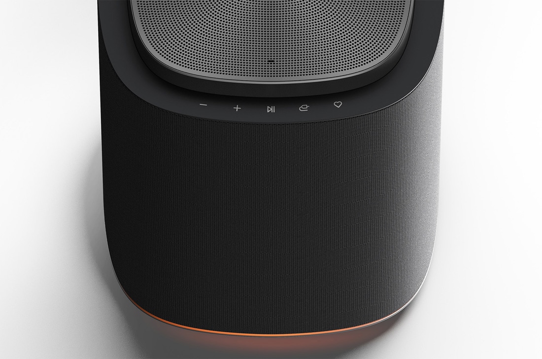 LG Sound Suite M7 | Dolby Atmos FlexConnect | AI Sound Pro | Placement flexible, gros plan des boutons depuis le haut, M7, thumbnail 12