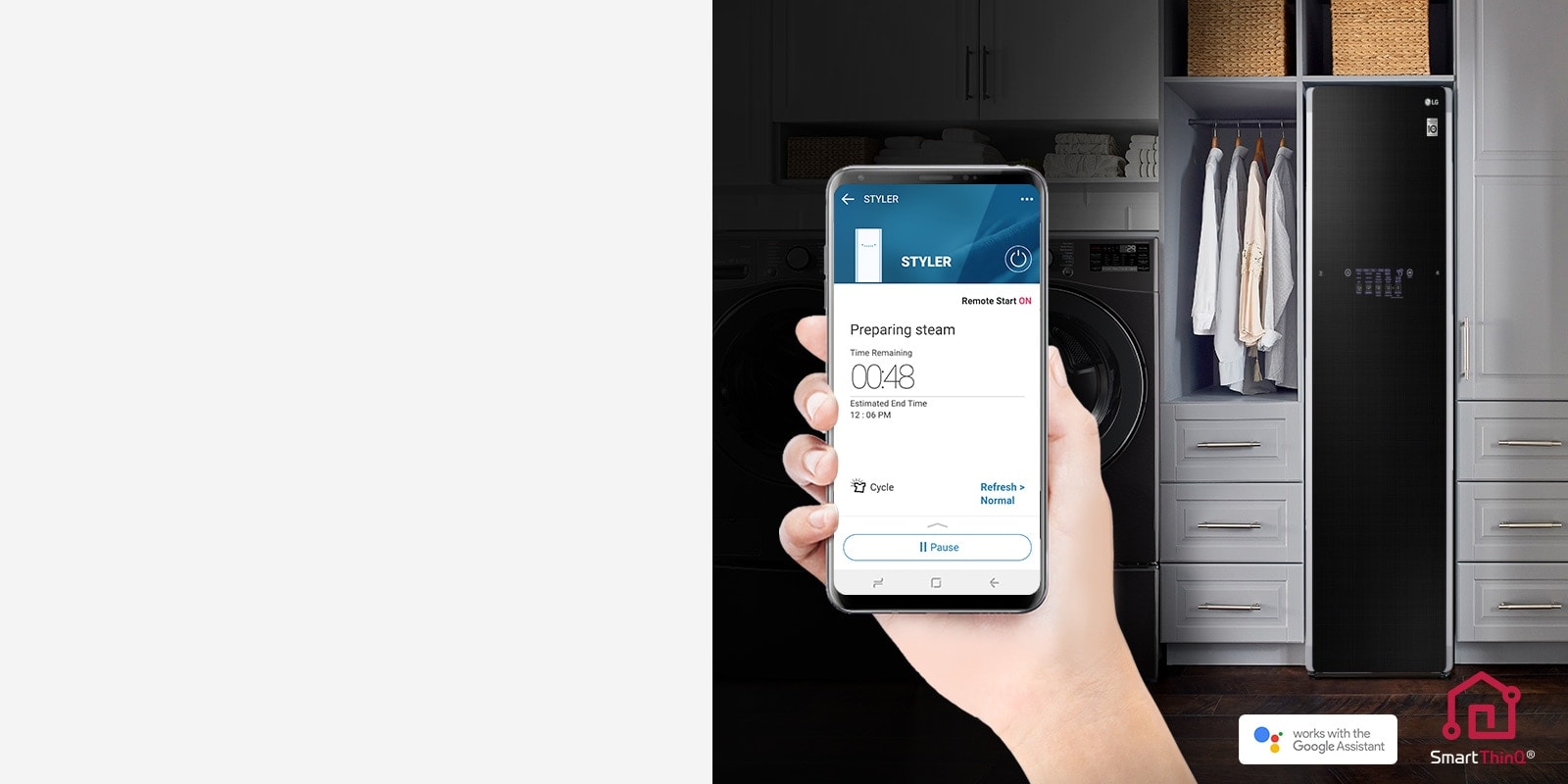 Téléchargez vos programmes favoris et commandez le LG Styler à distance