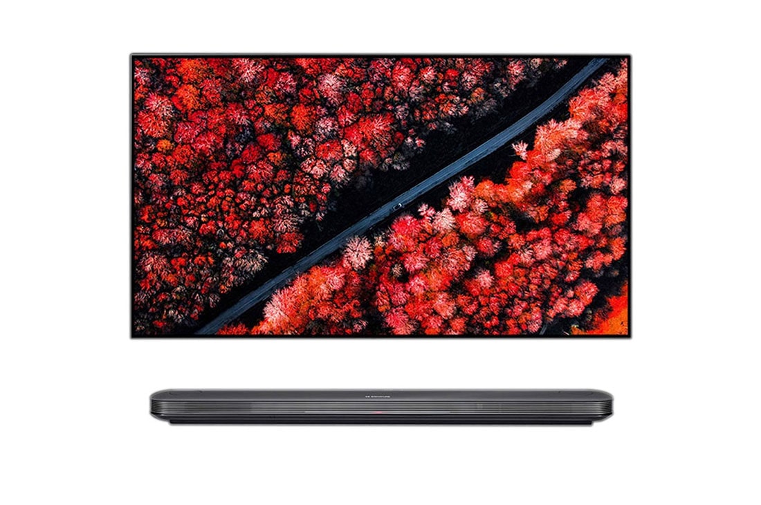 LG 77'' (195 cm) | Processeur Intelligent α9 Gen 2 | Contraste infini | Cinema HDR avec Dolby Vision | Dolby Atmos | Wallpaper design, LG SIGNATURE OLED TV W9 - 4K HDR Smart TV w/ AI ThinQ® - 65'' Class (64.5'' Diag), front view, OLED65W9PUA, thumbnail 1, OLED77W9PLA