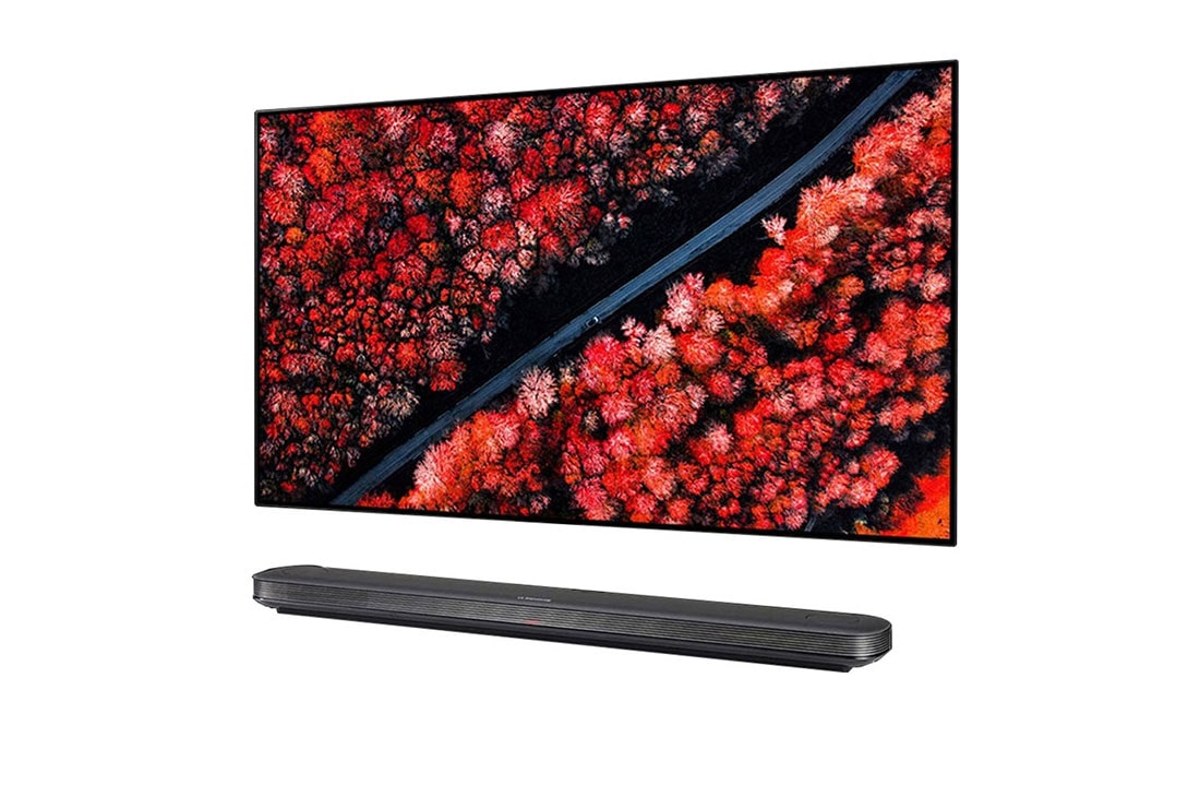 LG 77'' (195 cm) | Processeur Intelligent α9 Gen 2 | Contraste infini | Cinema HDR avec Dolby Vision | Dolby Atmos | Wallpaper design, LG SIGNATURE OLED TV W9 - 4K HDR Smart TV w/ AI ThinQ® - 65'' Class (64.5'' Diag), A picture of the overhead view from tilted angle, OLED65W9PUA, thumbnail 2, OLED77W9PLA, thumbnail 2