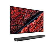 LG 77'' (195 cm) | Processeur Intelligent α9 Gen 2 | Contraste infini | Cinema HDR avec Dolby Vision | Dolby Atmos | Wallpaper design, LG SIGNATURE OLED TV W9 - 4K HDR Smart TV w/ AI ThinQ® - 65'' Class (64.5'' Diag), -30 degree side view, OLED65W9PUA, thumbnail 4, OLED77W9PLA, thumbnail 4