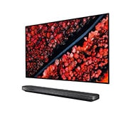 LG 65'' (165 cm) | Processeur Intelligent α9 Gen 2 | Contraste infini | Cinema HDR avec Dolby Vision | Dolby Atmos | Wallpaper design, LG SIGNATURE OLED TV W9 - 4K HDR Smart TV w/ AI ThinQ® - 65'' Class (64.5'' Diag), -15 degree side view, OLED65W9PUA, OLED65W9PLA, thumbnail 3