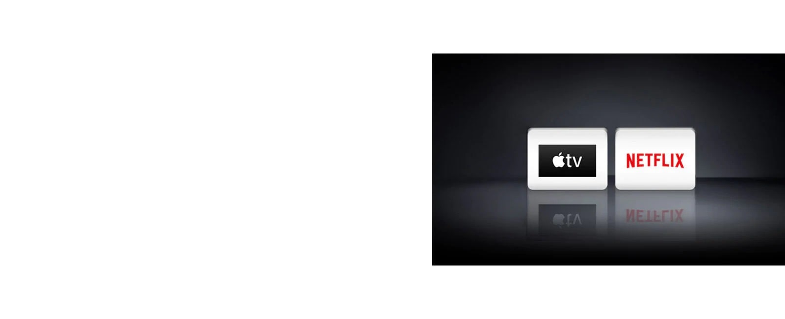 Deux logos: l'application Apple TV et Netflix