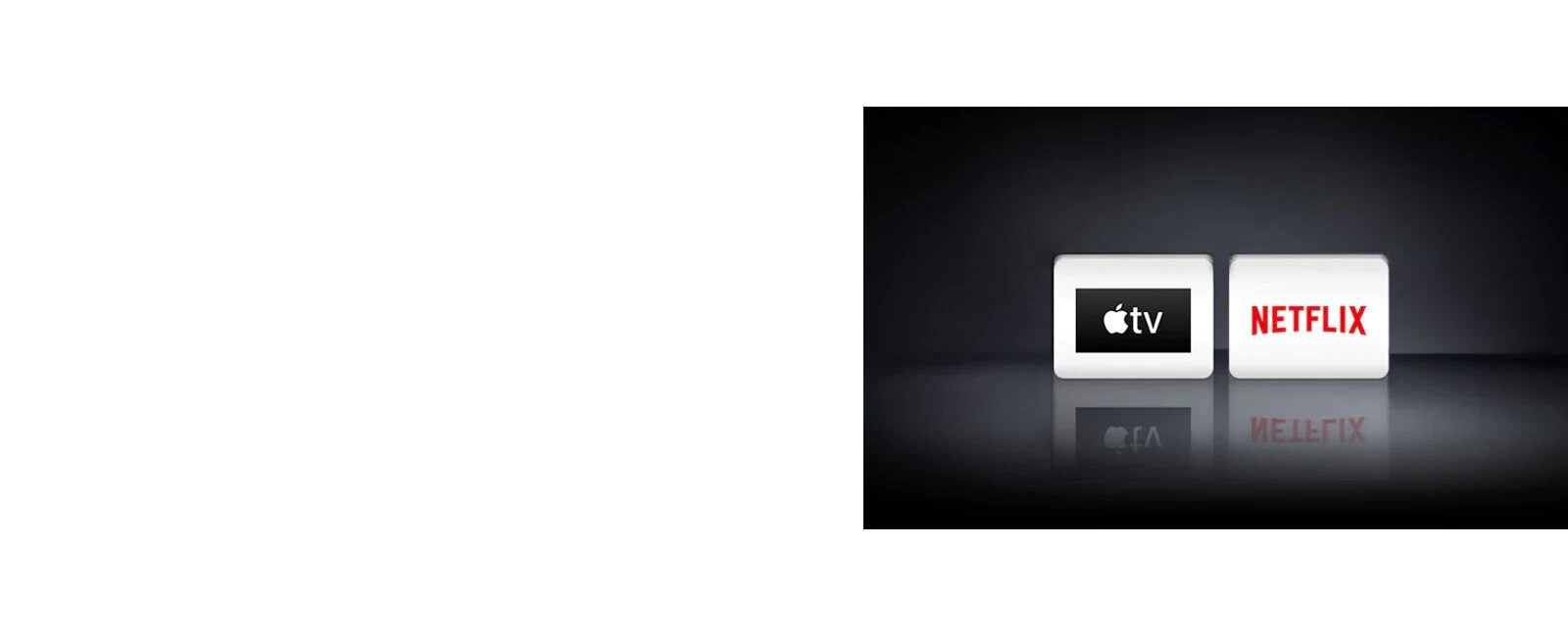 Deux logos: l'application Apple TV et Netflix