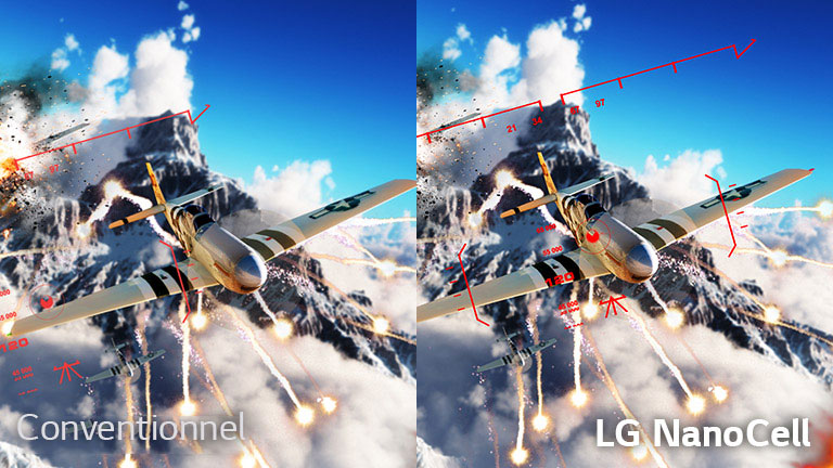 Une scène d’un jeu de bataille avec l’avion