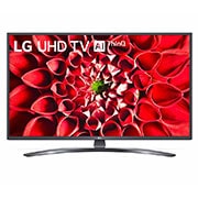 LG UN74 43 inch 4K Smart UHD TV, vue avant avec image de remplissage, 43UN74006LB, thumbnail 1