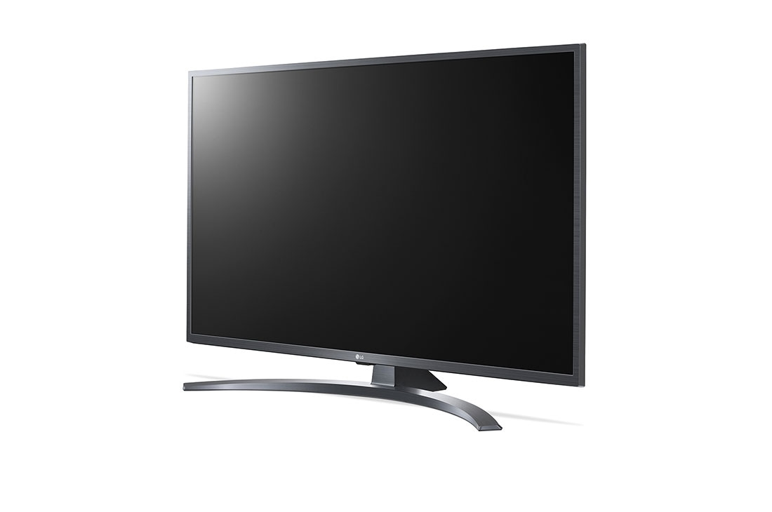 LG UN74 55 inch 4K Smart UHD TV, vue de côté à 30 degrés, 55UN74006LB, thumbnail 3