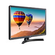 LG 27.5'' (70 cm) | Moniteur TV LED | Smart | HD Ready, Perspective view, 28TN515S-PZ, thumbnail 4