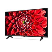 LG UN70 50 inch 4K Smart UHD TV, 30 degree side view with infill image, 50UN70006LA, thumbnail 2