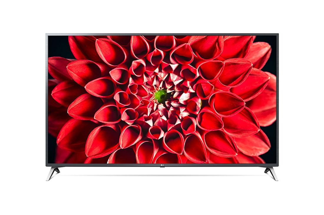LG UN70 70 inch 4K Smart UHD TV, vue avant avec image de remplissage, 70UN70706LB