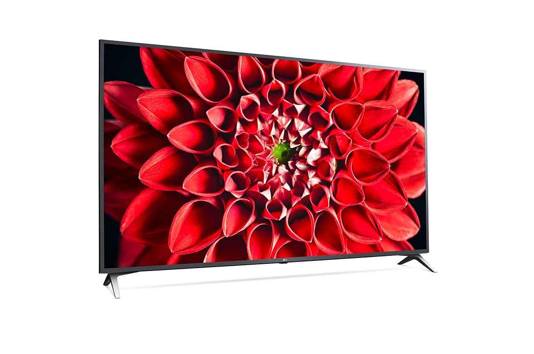 LG UN70 70 inch 4K Smart UHD TV, 30 degree side view with infill image, 70UN70706LB, thumbnail 5