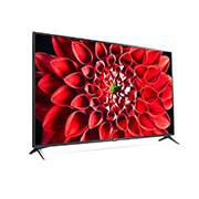 LG UN70 70 inch 4K Smart UHD TV, 60 degree side view with infill image, 70UN70706LB, thumbnail 4