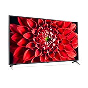 LG UN70 70 inch 4K Smart UHD TV, 30 degree side view with infill image, 70UN70706LB, thumbnail 5