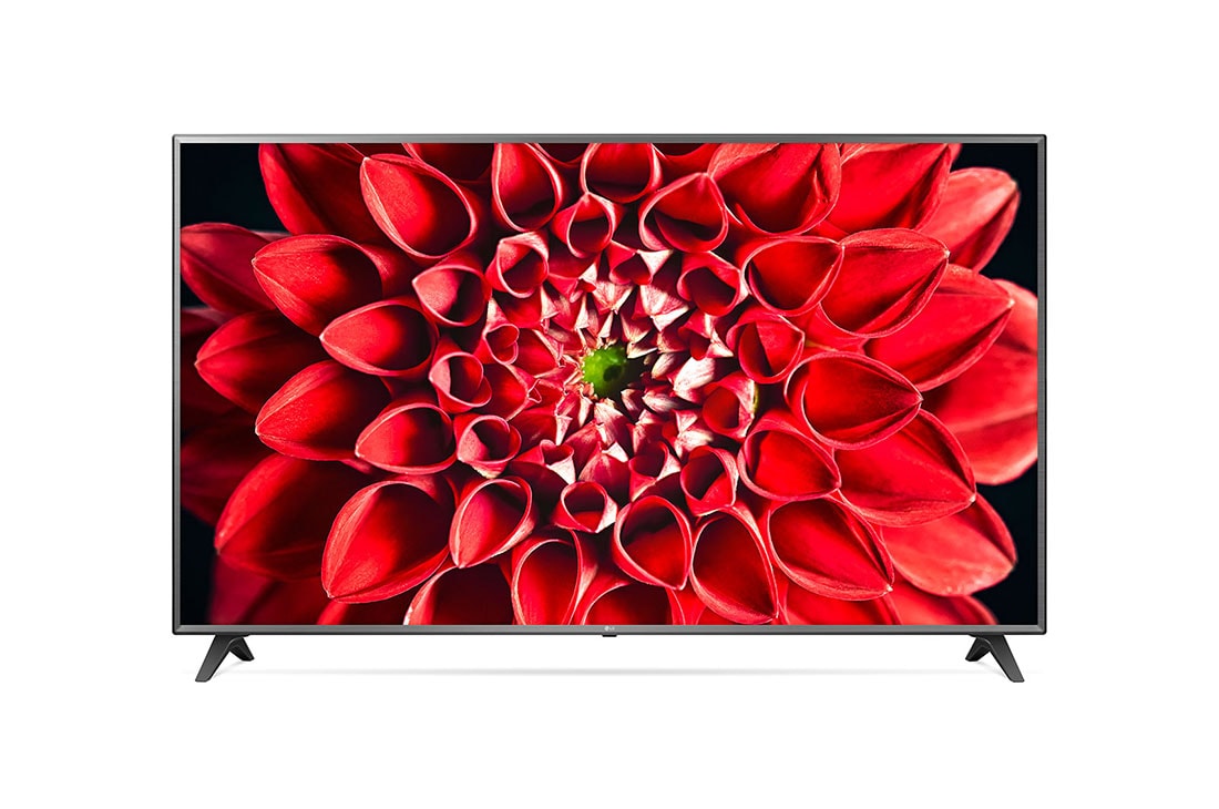 LG UN70 75 inch 4K Smart UHD TV, vue avant avec image de remplissage, 75UN70706LD