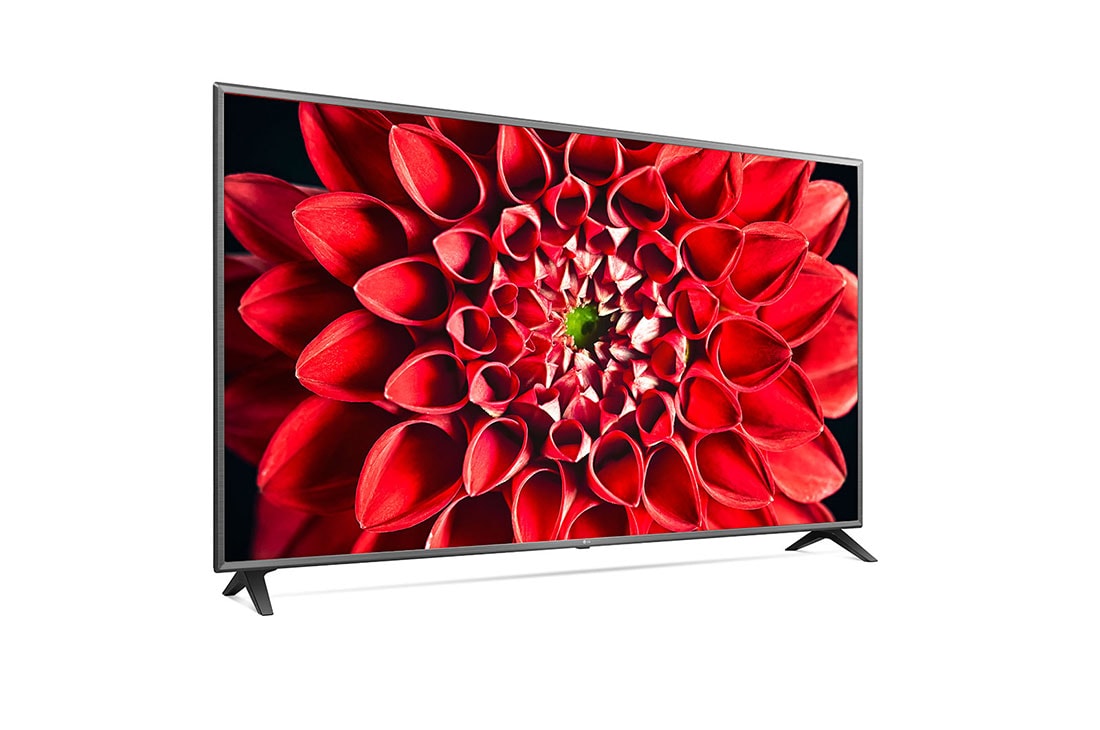 LG UN70 75 inch 4K Smart UHD TV, 30 degree side view with infill image, 75UN70706LD, thumbnail 5