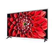 LG UN70 75 inch 4K Smart UHD TV, 30 degree side view with infill image, 75UN70706LD, thumbnail 2