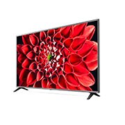 LG UN70 75 inch 4K Smart UHD TV, 60 degree side view with infill image, 75UN70706LD, thumbnail 3