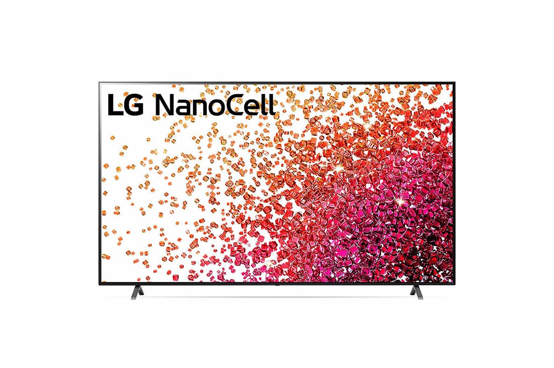 LG 75NANO756PA, Une vue avant du téléviseur LG NanoCell, 75NANO756PA