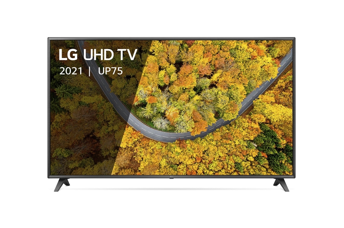 LG Smart TV LG UP75, 75 pouces 4K UHD, Une vue avant du téléviseur UHD LG, 75UP75006LC, thumbnail 2