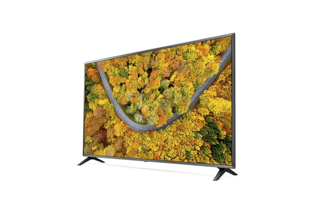 LG Smart TV LG UP75, 75 pouces 4K UHD, vue de côté à 60 degrés avec image de remplissage, 75UP75006LC, thumbnail 5