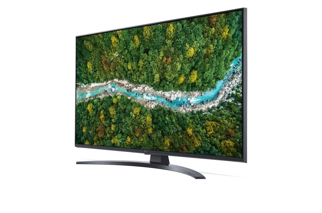 LG Smart TV LG UP78, 43 pouces 4K UHD, vue de côté à 60 degrés avec image de remplissage, 43UP78006LB, thumbnail 4