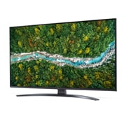 LG Smart TV LG UP78, 43 pouces 4K UHD, vue de côté à 30 degrés avec image de remplissage, 43UP78006LB, thumbnail 3