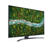 LG Smart TV LG UP78, 43 pouces 4K UHD, vue de côté à 60 degrés avec image de remplissage, 43UP78006LB, thumbnail 6