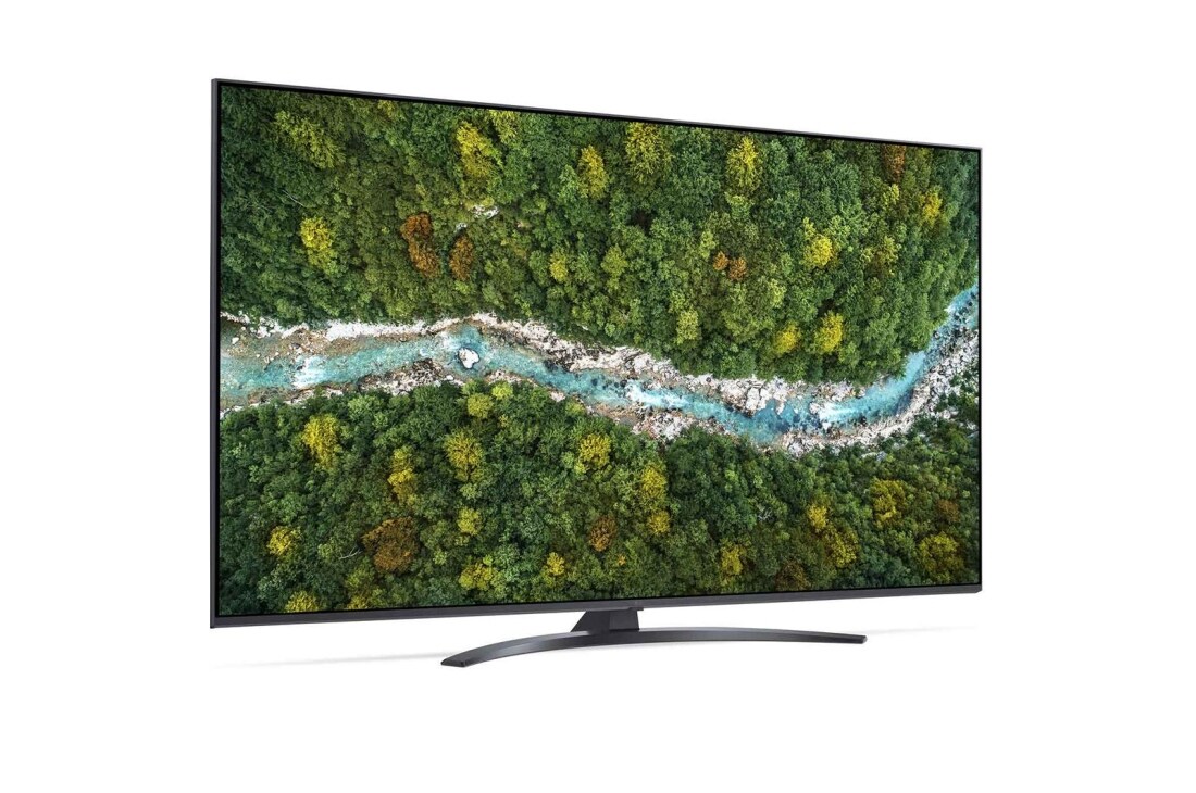 LG Smart TV LG UP78, 50 pouces 4K UHD, vue de côté à 30 degrés avec image de remplissage, 50UP78006LB, thumbnail 7