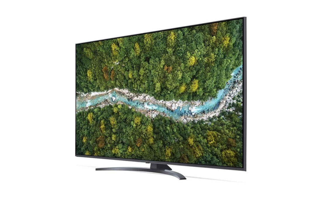 LG Smart TV LG UP78, 55 pouces 4K UHD, vue de côté à 60 degrés avec image de remplissage, 55UP78006LB, thumbnail 4