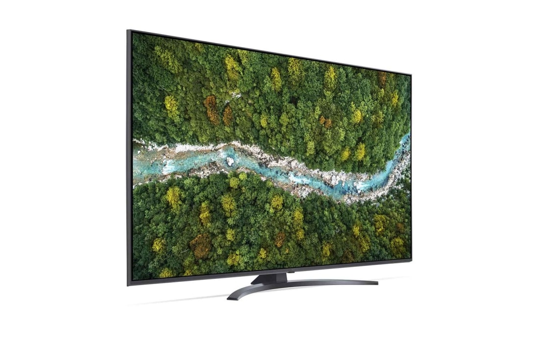 LG Smart TV LG UP78, 55 pouces 4K UHD, vue de côté à 60 degrés avec image de remplissage, 55UP78006LB, thumbnail 6
