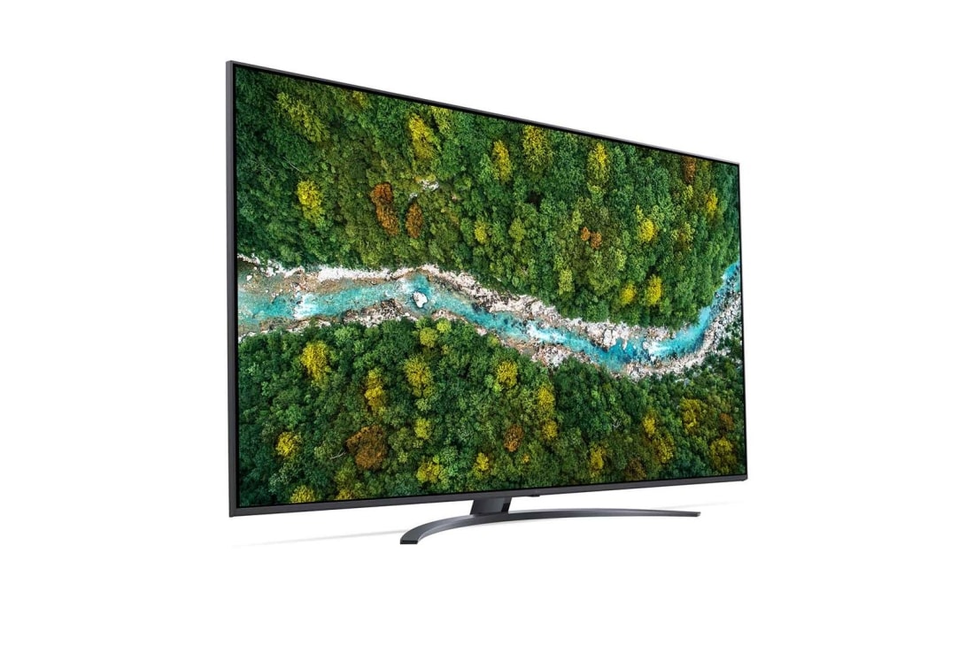 LG Smart TV LG UP78, 75 pouces 4K UHD, vue de côté à 60 degrés avec image de remplissage, 75UP78006LB, thumbnail 6
