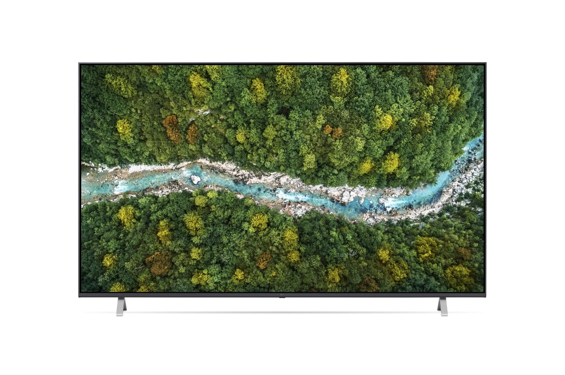 LG Smart TV LG UP77 70 pouces 4K UHD, Une vue avant du téléviseur UHD LG, 70UP77006LB, thumbnail 3
