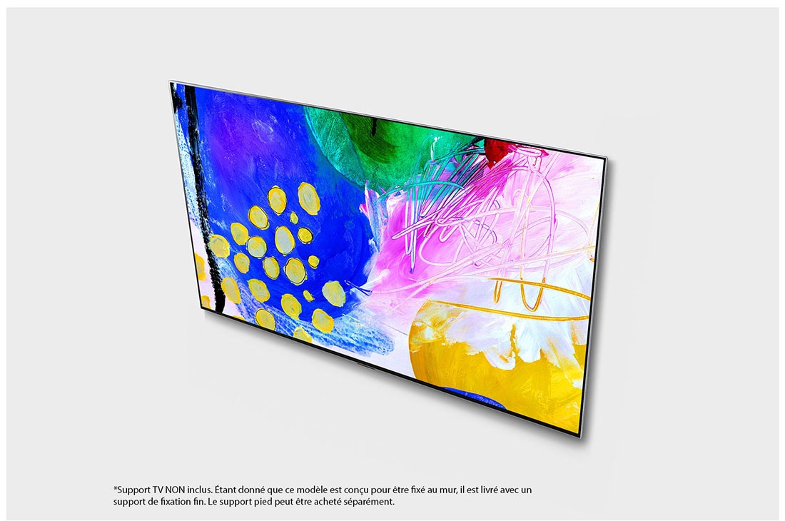 LG 65'' G2 OLED evo Gallery Edition, Vue inclinée du dessus, OLED65G26LA, thumbnail 8