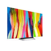 LG Smart TV LG OLED evo C2 4K 55 pouces, Vue latérale légèrement inclinée, OLED55C25LB, thumbnail 6