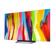 LG Smart TV LG OLED evo C2 4K 55 pouces, Vue latérale légèrement inclinée , OLED55C24LA, thumbnail 3