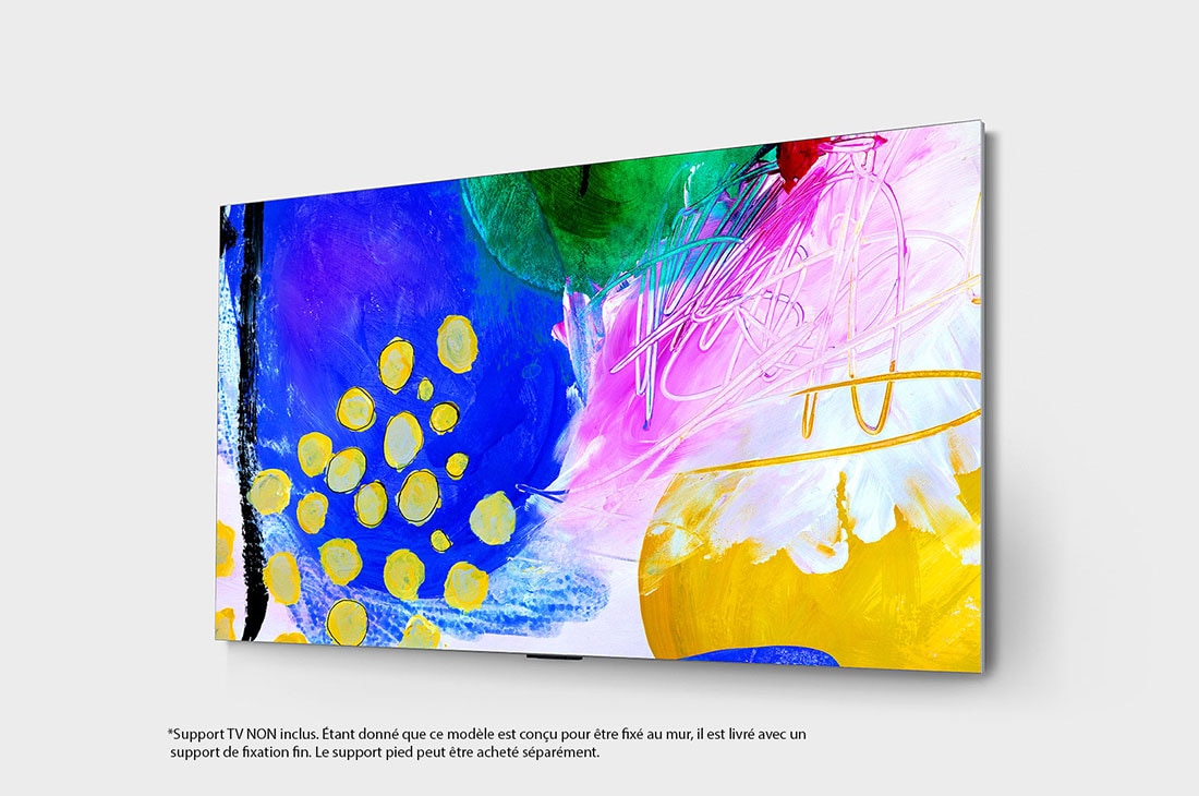 LG 77'' G2 OLED evo Gallery Edition, Vue latérale légèrement inclinée, OLED77G26LA, thumbnail 3