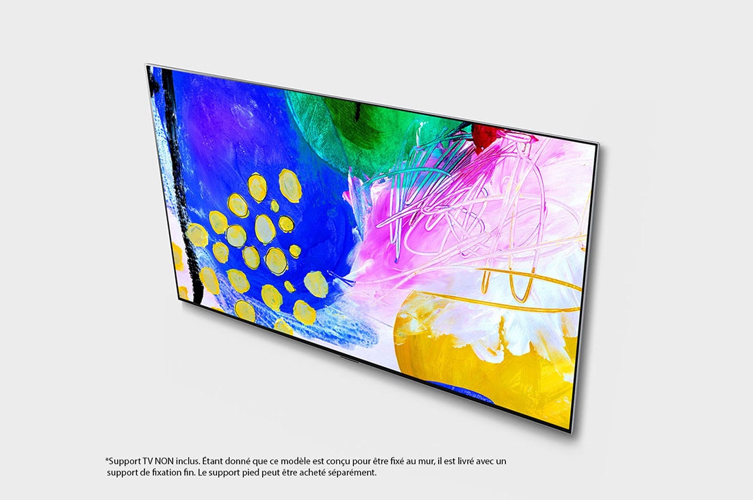 LG 77'' G2 OLED evo Gallery Edition, Vue inclinée du dessus, OLED77G26LA, thumbnail 8
