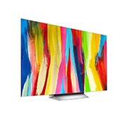 LG Smart TV LG OLED evo C2 4K 77 pouces, Vue latérale légèrement inclinée, OLED77C25LB, thumbnail 6
