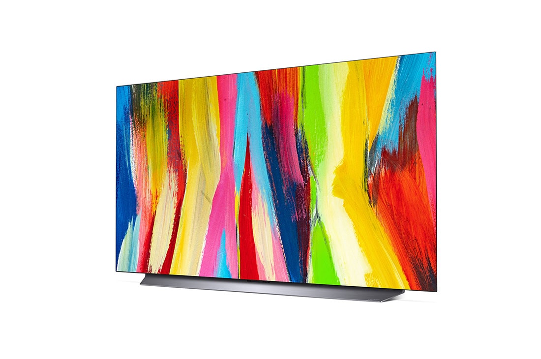 LG Smart TV LG OLED evo C2 4K 48 pouces, Vue latérale légèrement inclinée , OLED48C24LA, thumbnail 3
