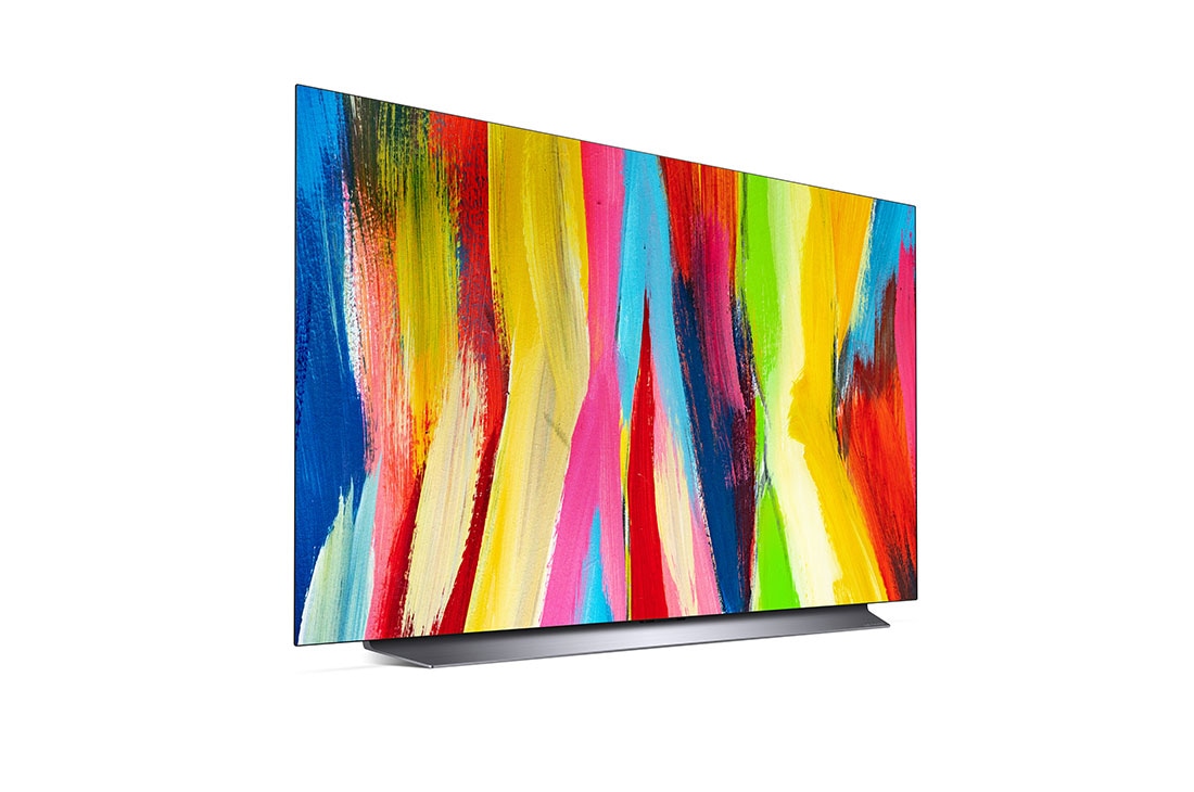 LG Smart TV LG OLED evo C2 4K 48 pouces, Vue latérale légèrement inclinée, OLED48C24LA, thumbnail 6